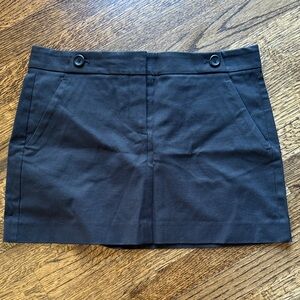 Theory Black Button-Detail Skirt